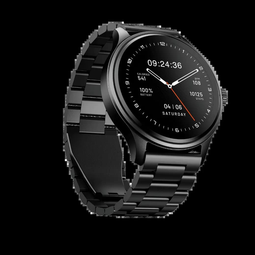 boAt 1000004551 Lunar Orbit 2, 1.39-inch HD Display, Advanced BT Calling, Bluetooth 5.4, IP68 - Steel Black Smartwatch