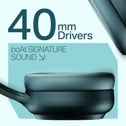 boAt 1000003775 Rockerz 421 40Hrs Playback, 40mm Drivers, 40ms BEAST Mode, ENx Technology - Blue Wireless Headphones