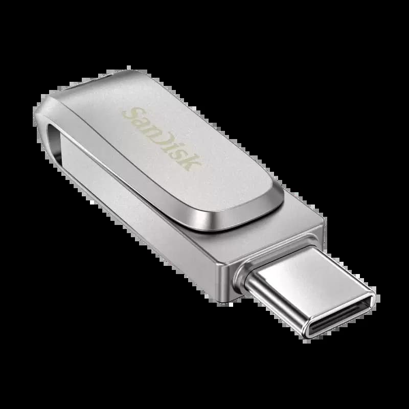 SanDisk SDDDC4-256G-I46PD Ultra Dual Drive Luxe USB Type-C & USB Type-A Flash Drive, 256 GB Capacity, Silver