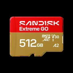 SanDisk SDSQXGN-512G-GN6MN Extreme GO 512GB microSDXC UHS-I U3 V30 Memory Card, Read Speed up to 240MB/s