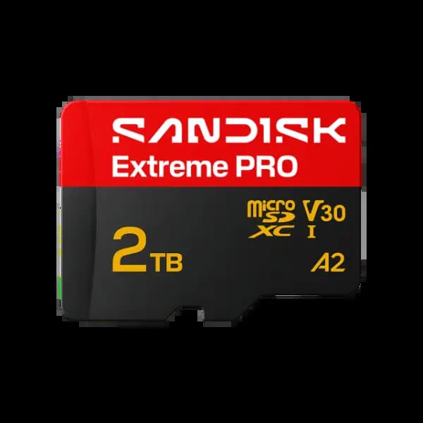 SanDisk SDSQXCD-2T00-GN6MA, Extreme PRO, 2TB, microSDXC Memory Card, UHS-I, U3, V30