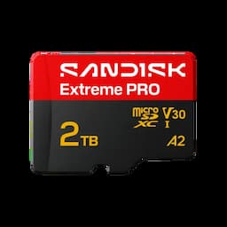 SanDisk SDSQXCD-2T00-GN6MA, Extreme PRO, 2TB, microSDXC Memory Card, UHS-I, U3, V30